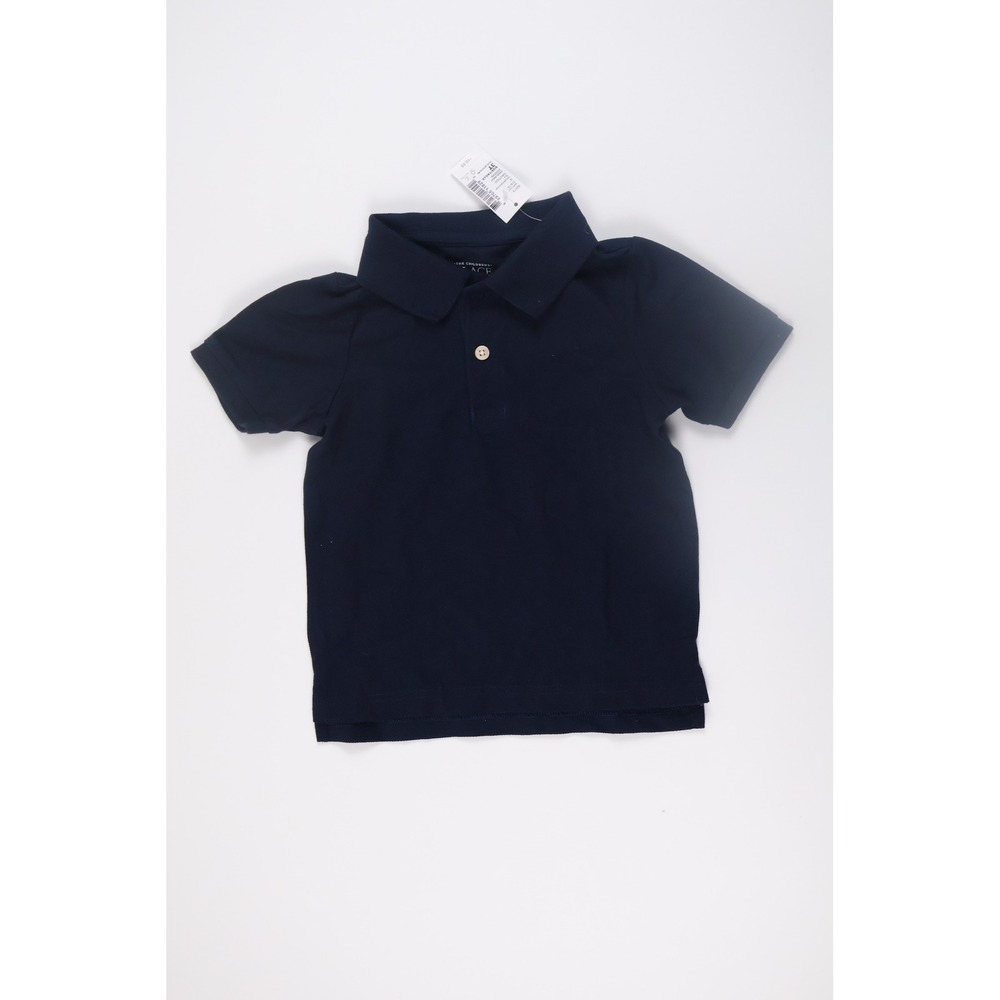 The Childrens Place Polo Shirt Navy Blue Solid 3T NWT